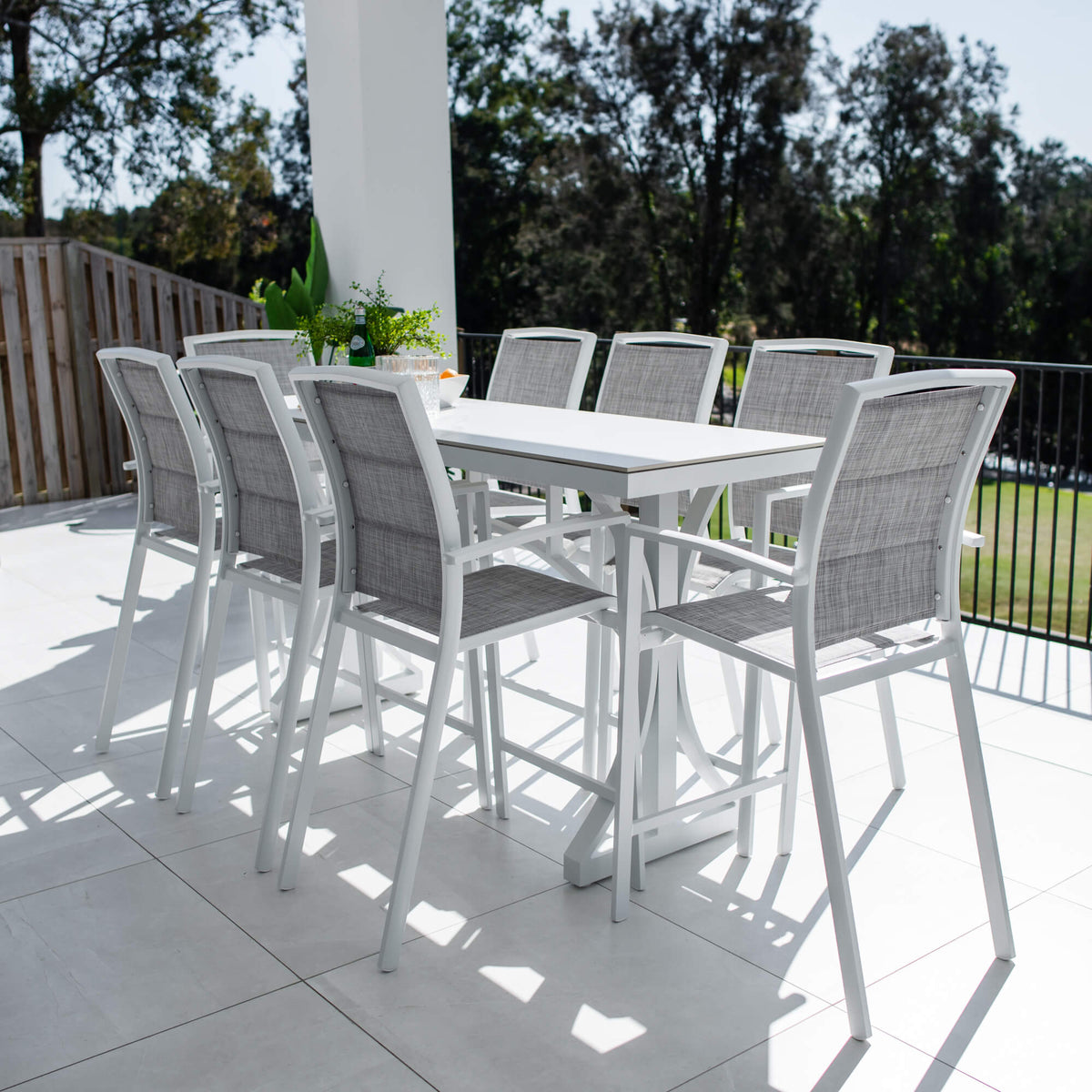 best-outdoor-furniture-Shelby Malibu - 9pce (200x65) - Outdoor Bar Set #color_WHITE