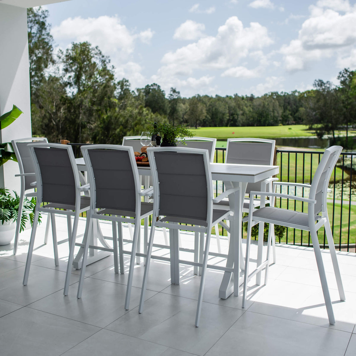 best-outdoor-furniture-Shelby Malibu - 9pce (200x65) - Outdoor Bar Set #color_WHITE