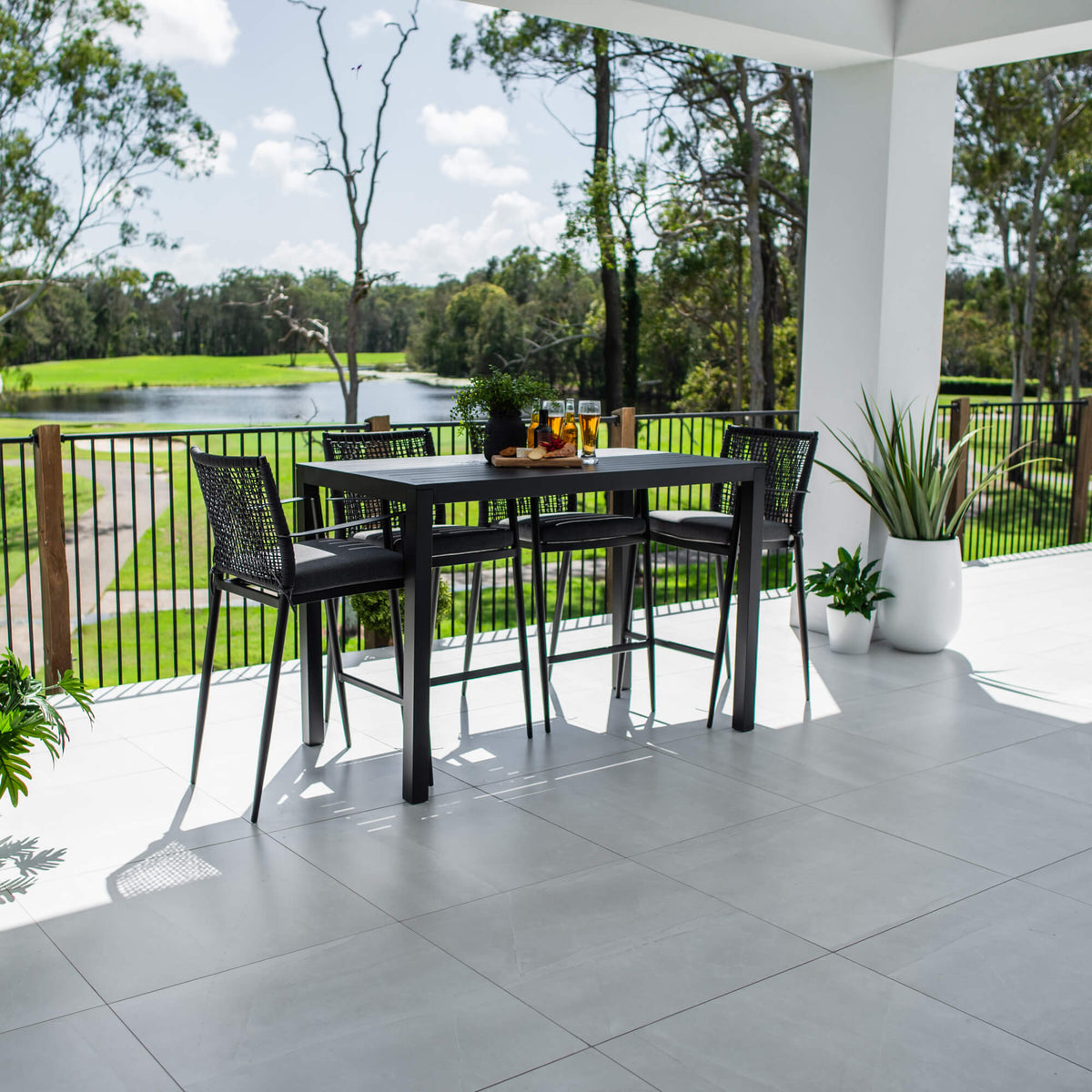 best-outdoor-furniture-Vienna Rope Aria - 5pce (150x80) - Outdoor Bar Set #color_BLACK