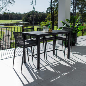 best-outdoor-furniture-Vienna Rope Aria - 5pce (150x80) - Outdoor Bar Set #color_BLACK