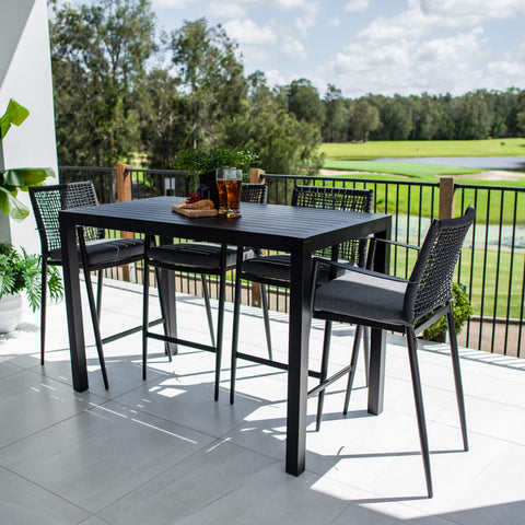 Vienna Rope Aria - 5pce (150x80) - Outdoor Bar Set