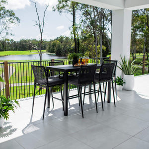 best-outdoor-furniture-Vienna Rope Aria - 7pce (150x80) - Outdoor Bar Set #color_BLACK