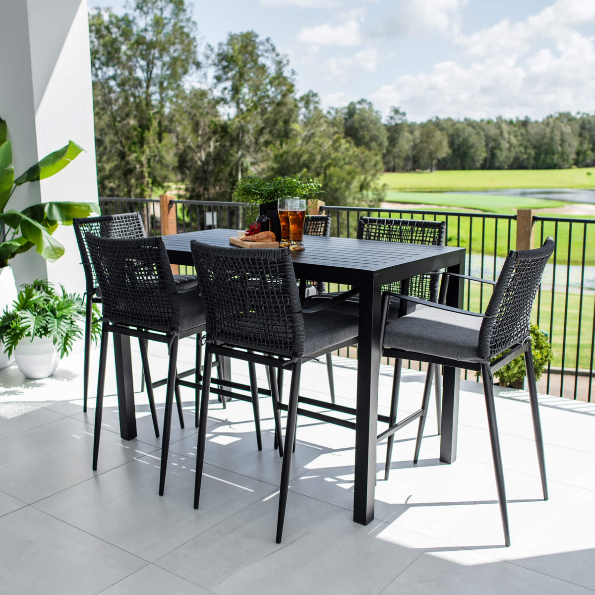 best-outdoor-furniture-Vienna Rope Aria - 7pce (150x80) - Outdoor Bar Set #color_BLACK