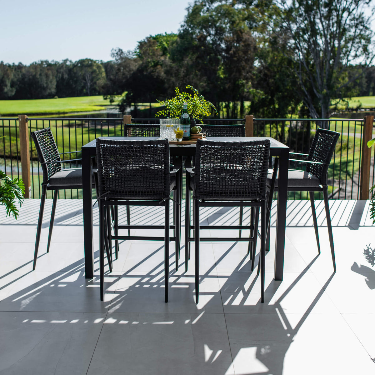Vienna Rope Aria - 7pce (150x80) - Outdoor Bar Set