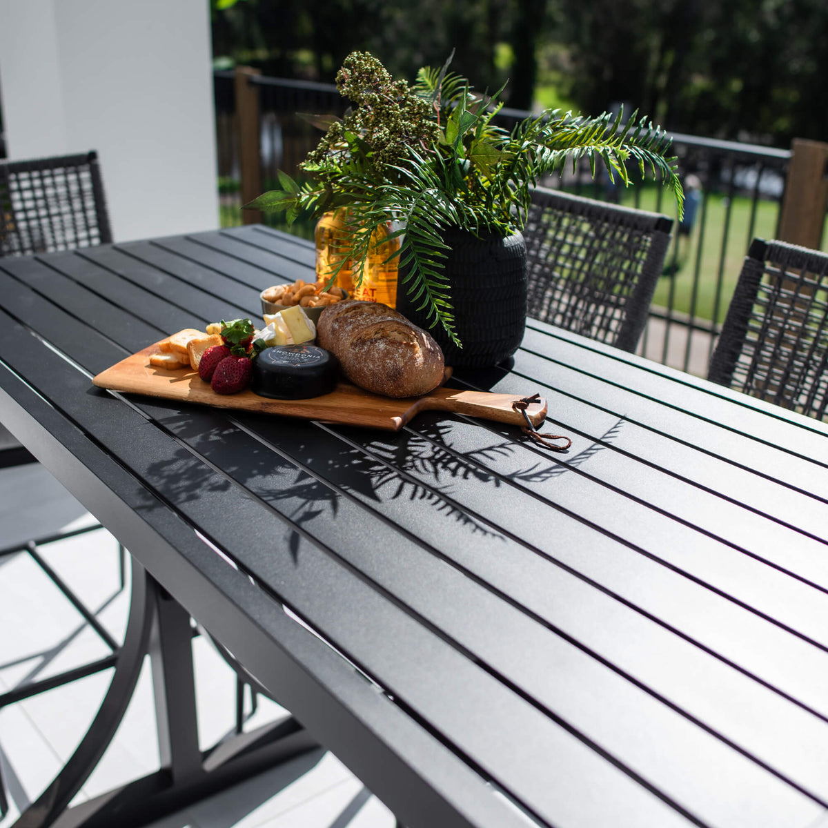 best-outdoor-furniture-Vienna Rope Bergen - 5pce (150x65) - Outdoor Bar Set #color_BLACK