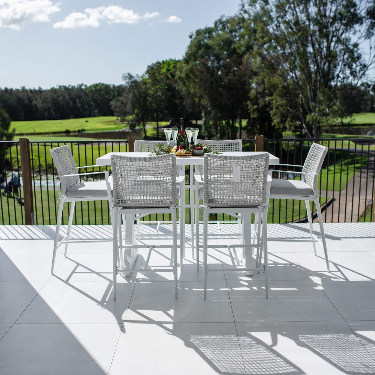 best-outdoor-furniture-Vienna Rope Bergen - 7pce (150x65) - Outdoor Bar Set #color_WHITE