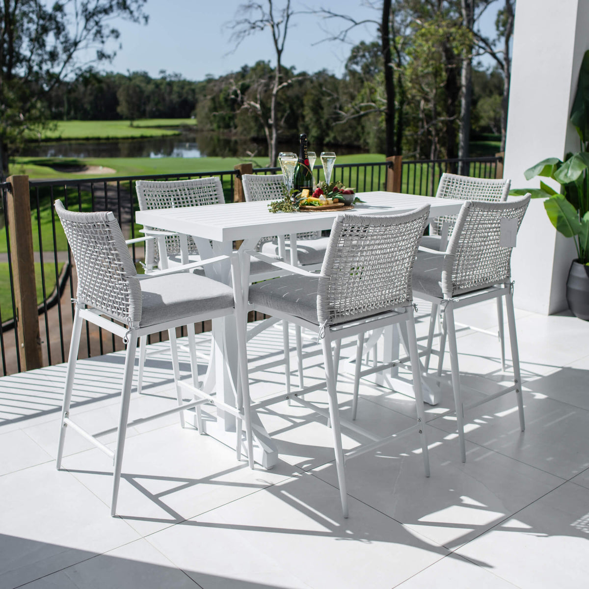 best-outdoor-furniture-Vienna Rope Bergen - 7pce (150x65) - Outdoor Bar Set #color_WHITE