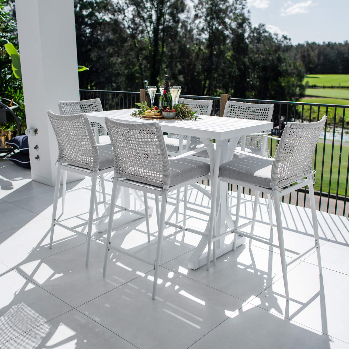 best-outdoor-furniture-Vienna Rope Bergen - 7pce (150x65) - Outdoor Bar Set #color_WHITE