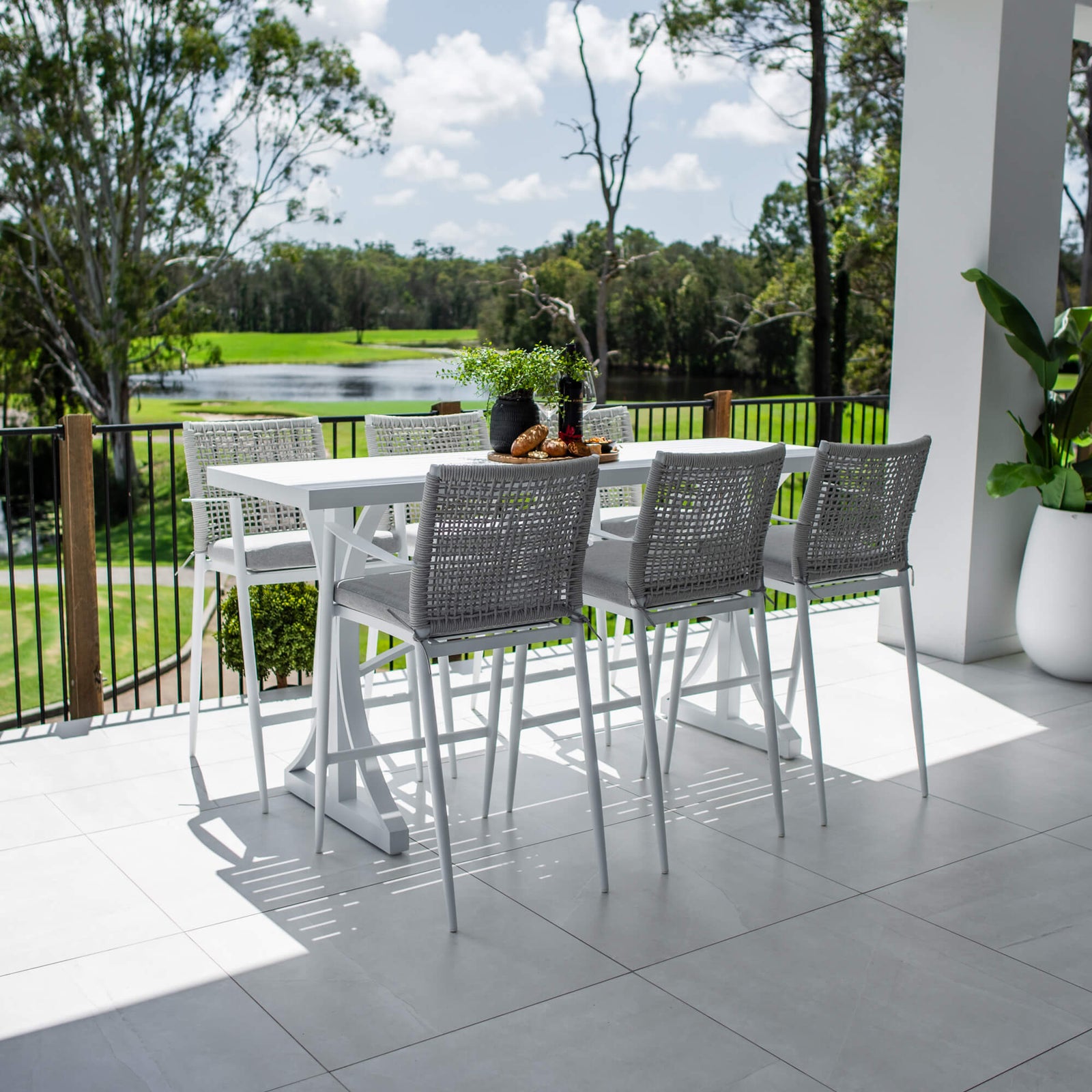 best-outdoor-furniture-Vienna Rope Bergen - 7pce (200x65) - Outdoor Bar Set #color_WHITE