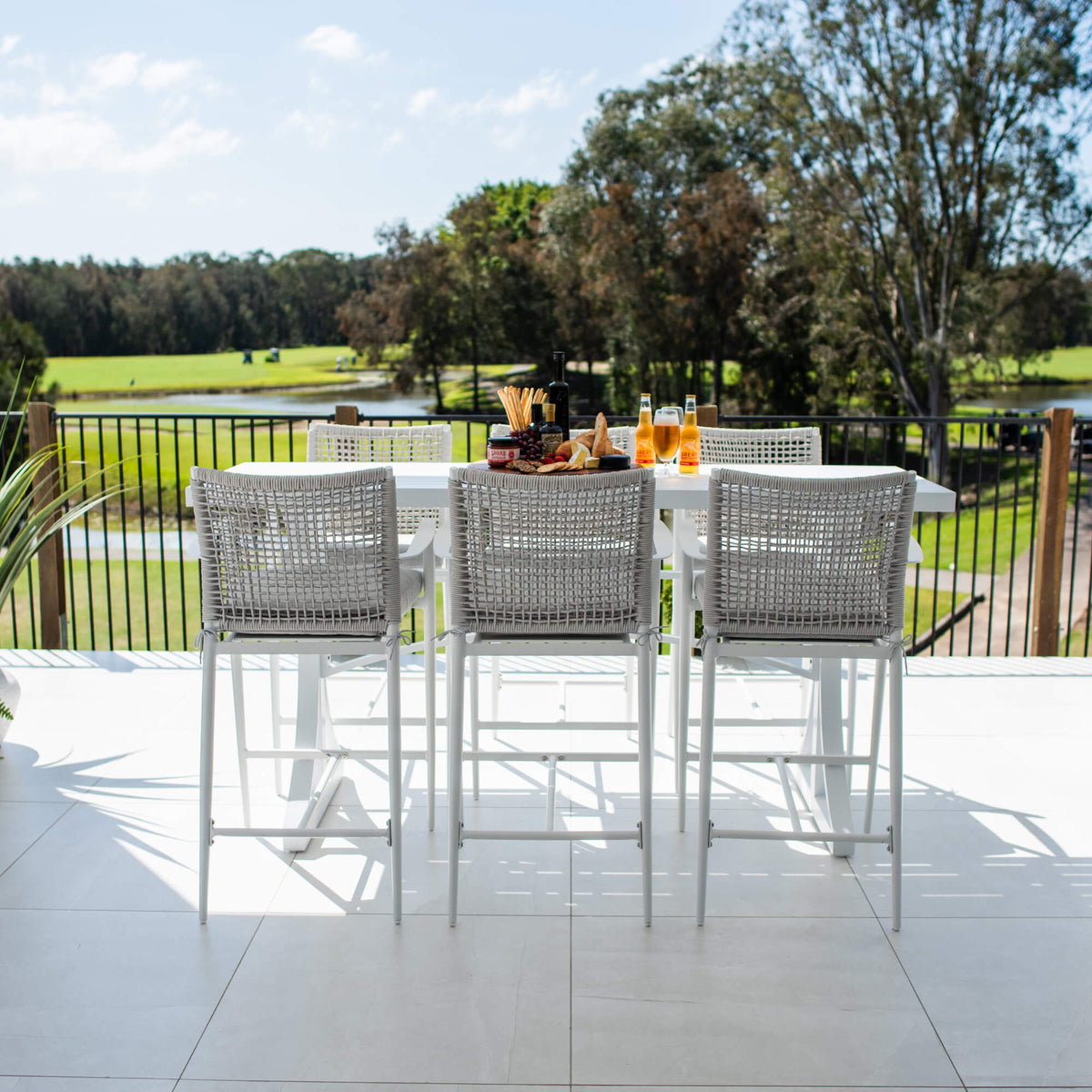 best-outdoor-furniture-Vienna Rope Bergen - 7pce (200x65) - Outdoor Bar Set #color_WHITE