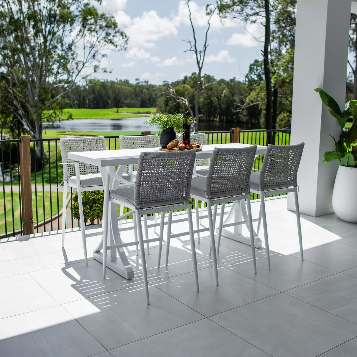 best-outdoor-furniture-Vienna Rope Bergen - 7pce (200x65) - Outdoor Bar Set #color_WHITE