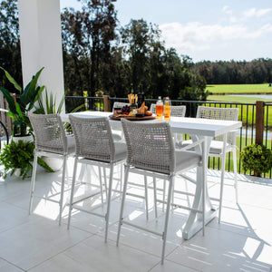 best-outdoor-furniture-Vienna Rope Bergen - 7pce (200x65) - Outdoor Bar Set #color_WHITE