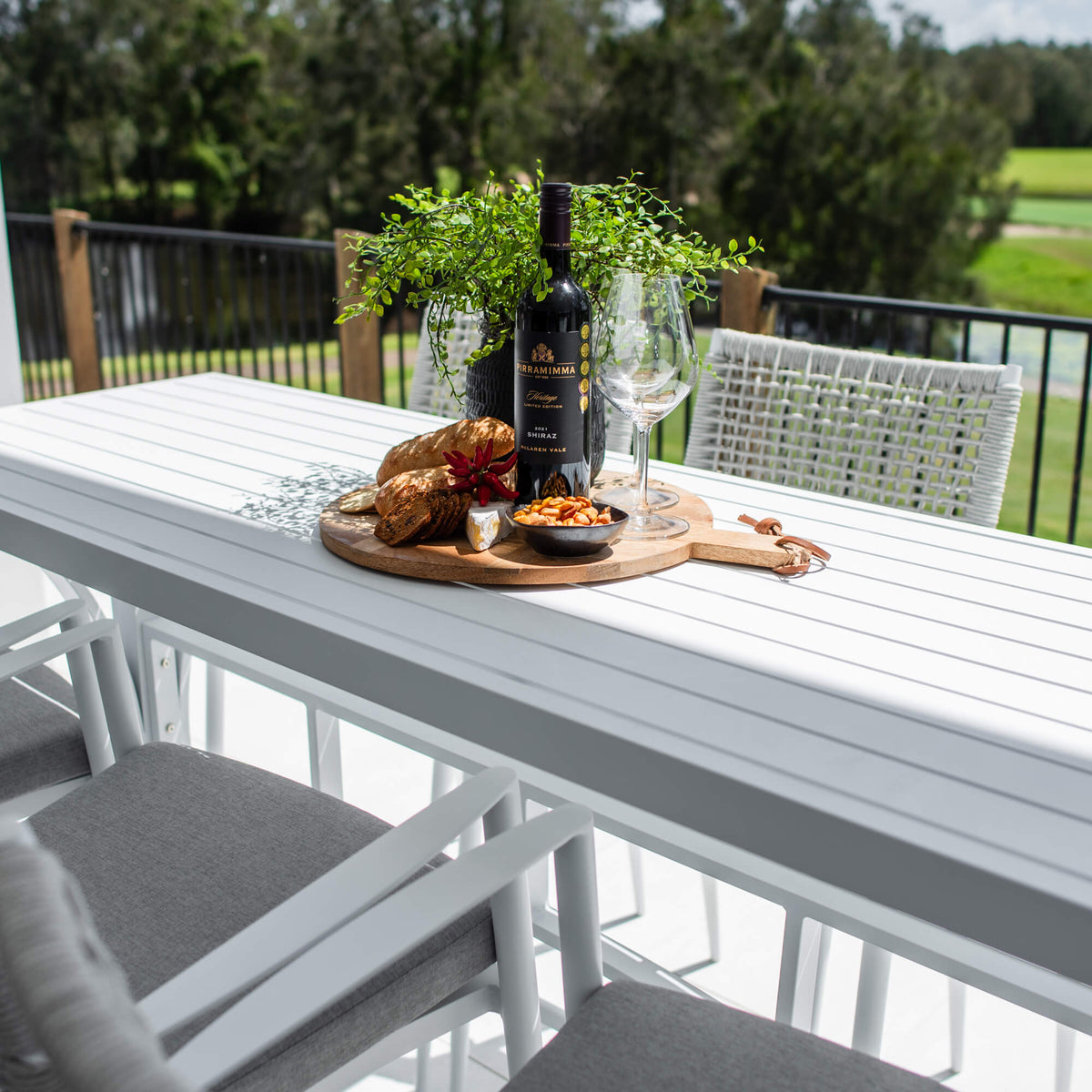 best-outdoor-furniture-Vienna Rope Bergen - 7pce (200x65) - Outdoor Bar Set #color_WHITE