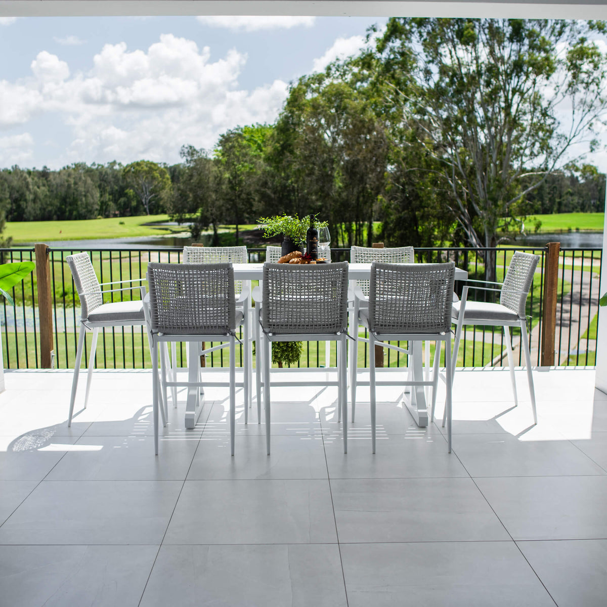 best-outdoor-furniture-Vienna Rope Bergen - 9pce (200x65) - Outdoor Bar Set #color_WHITE