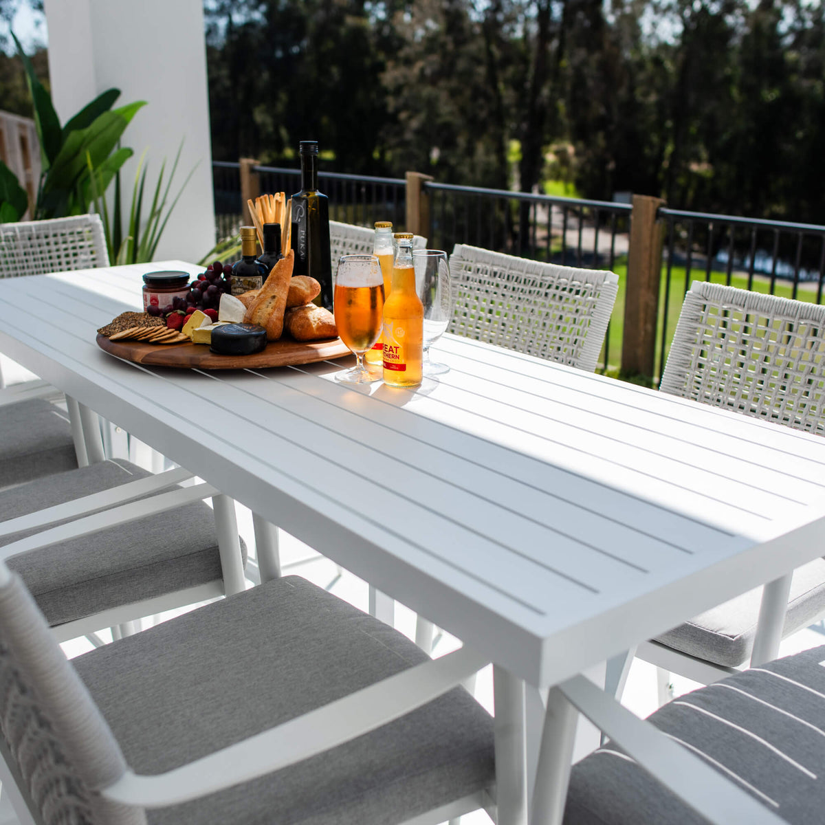 best-outdoor-furniture-Vienna Rope Bergen - 9pce (200x65) - Outdoor Bar Set #color_WHITE