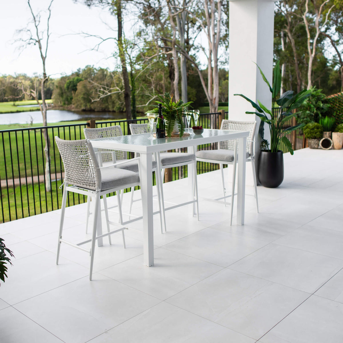 best-outdoor-furniture-Vienna Rope Hudson - 5pce (150x80) - Outdoor Bar Set #color_WHITE