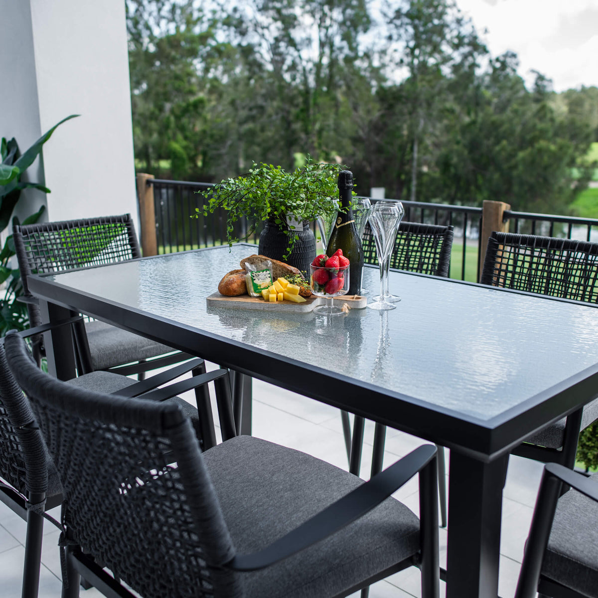 best-outdoor-furniture-Vienna Rope Hudson - 7pce (150x80) - Outdoor Bar Set #color_BLACK