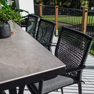 best-outdoor-furniture-Vienna Rope Malibu - 7pce (200x65) - Outdoor Bar Set #color_BLACK-STONE