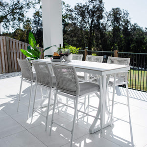 best-outdoor-furniture-Vienna Rope Malibu - 7pce (200x65) - Outdoor Bar Set #color_WHITE