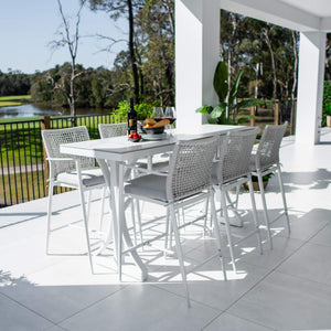 best-outdoor-furniture-Vienna Rope Malibu - 7pce (200x65) - Outdoor Bar Set #color_WHITE