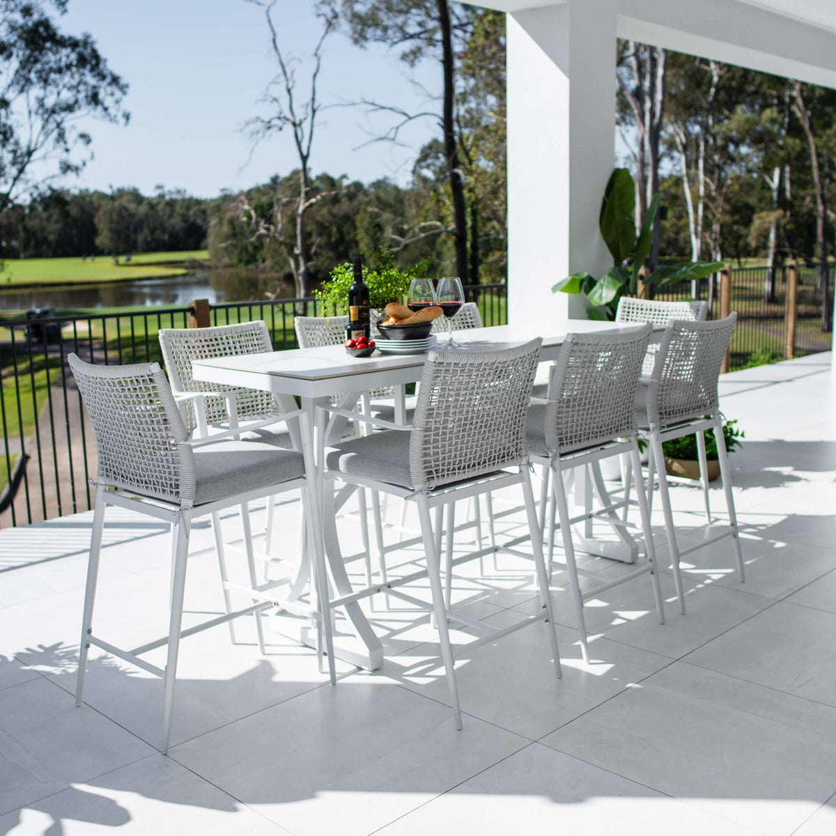 best-outdoor-furniture-Vienna Rope Malibu - 9pce (200x65) - Outdoor Bar Set #color_WHITE