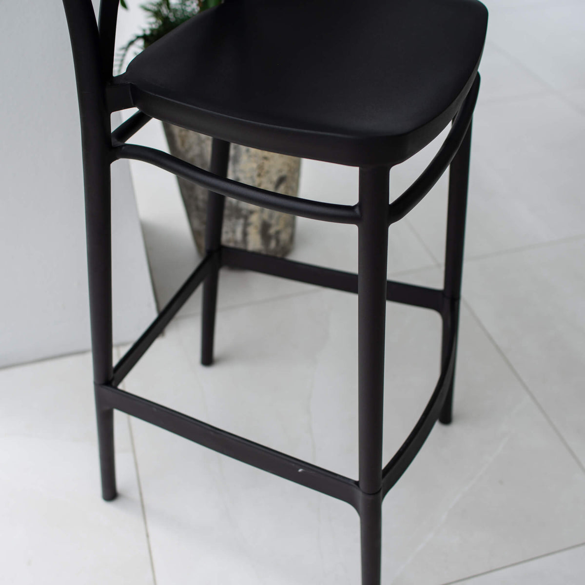best-outdoor-furniture-Portsea Cross 75 - Outdoor Bar Stool #color_BLACK