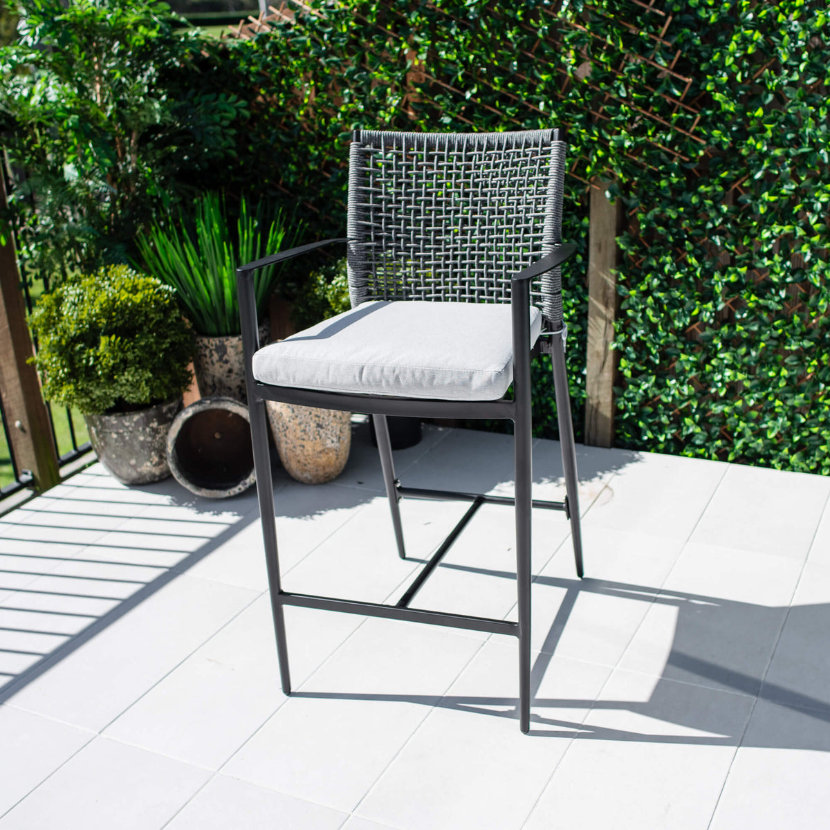 best-outdoor-furniture-Vienna Rope - Outdoor Bar Stool #color_BLACK