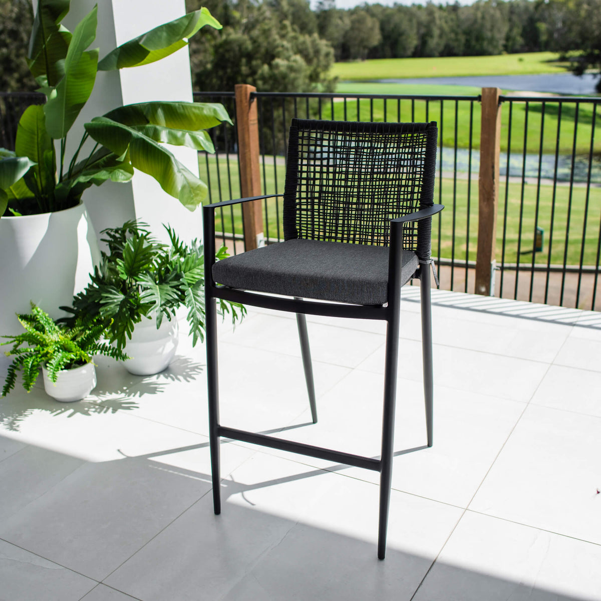 best-outdoor-furniture-Vienna Rope - Outdoor Bar Stool #color_BLACK