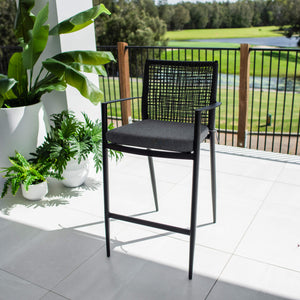 best-outdoor-furniture-Vienna Rope - Outdoor Bar Stool #color_BLACK