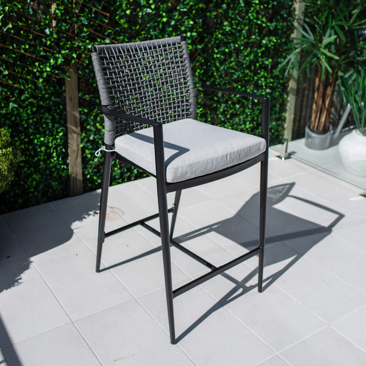 best-outdoor-furniture-Vienna Rope - Outdoor Bar Stool #color_BLACK