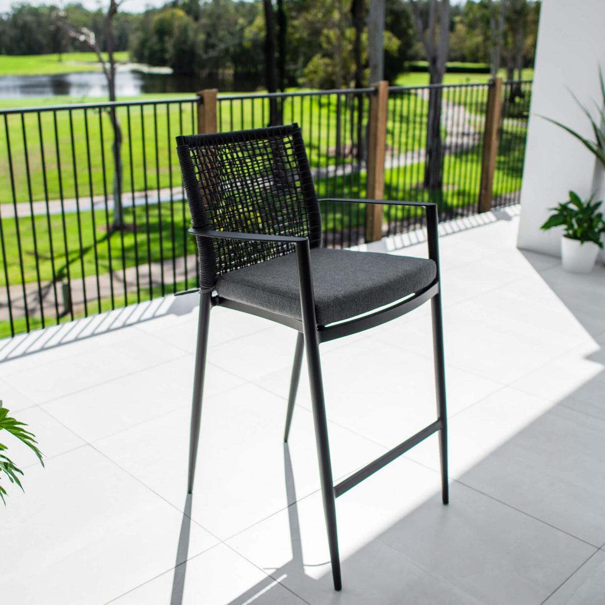 best-outdoor-furniture-Vienna Rope - Outdoor Bar Stool #color_BLACK