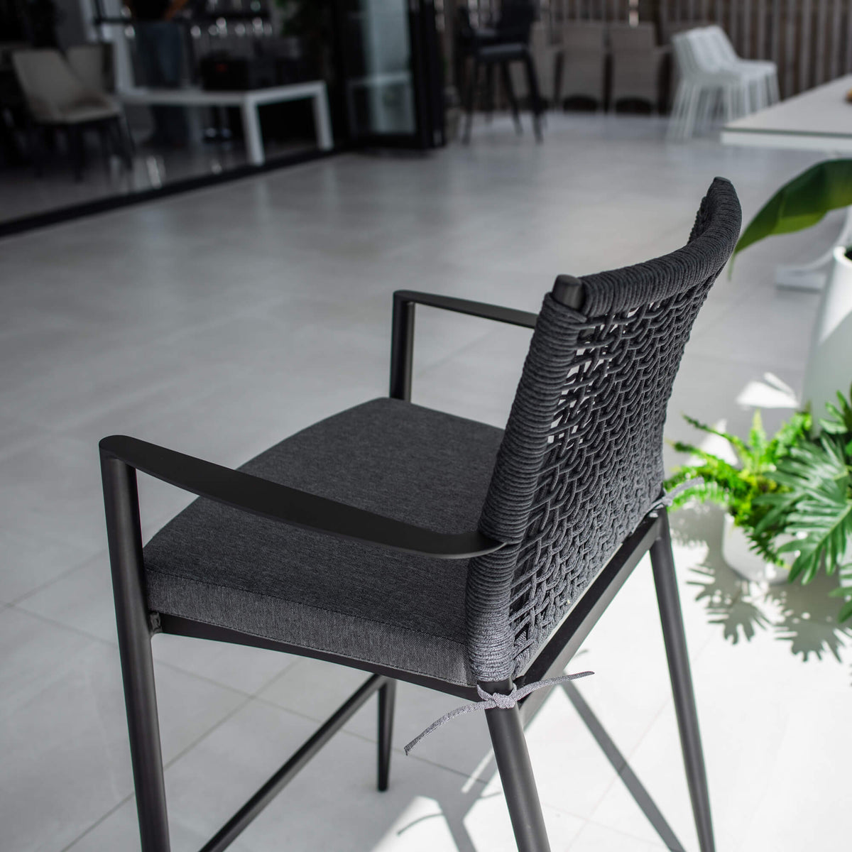 best-outdoor-furniture-Vienna Rope - Outdoor Bar Stool #color_BLACK