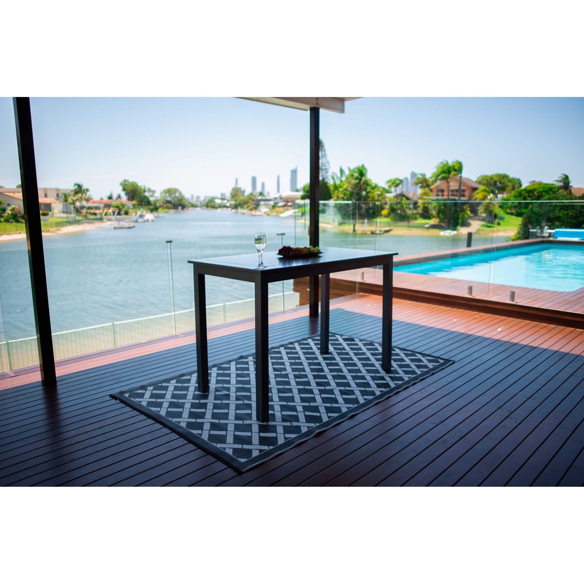 best-outdoor-furniture-Aluminium Slat - Outdoor Bar Table (150 x 80 x 101H)Y