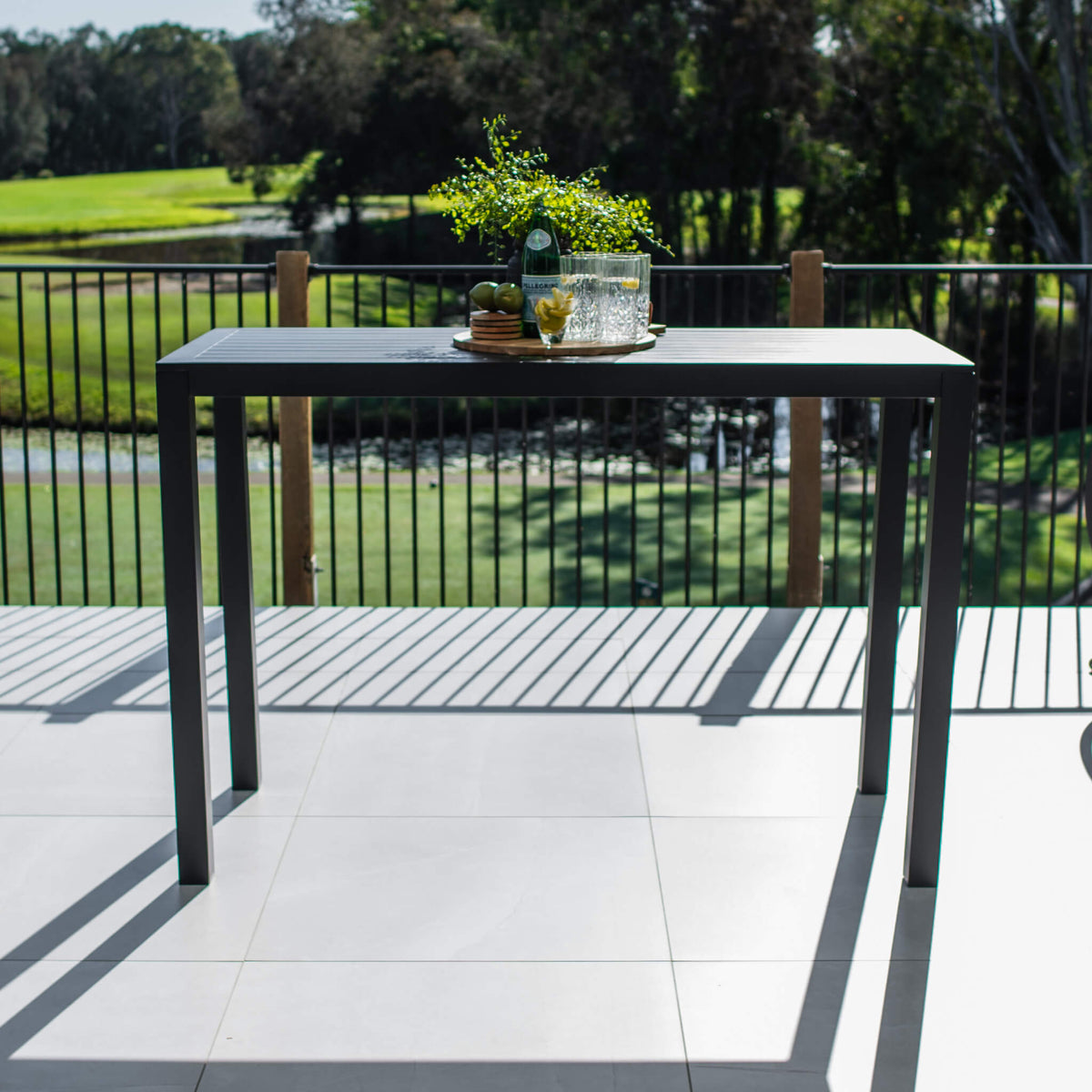best-outdoor-furniture-Aria - (150x65) - Outdoor Bar Table #color_BLACK