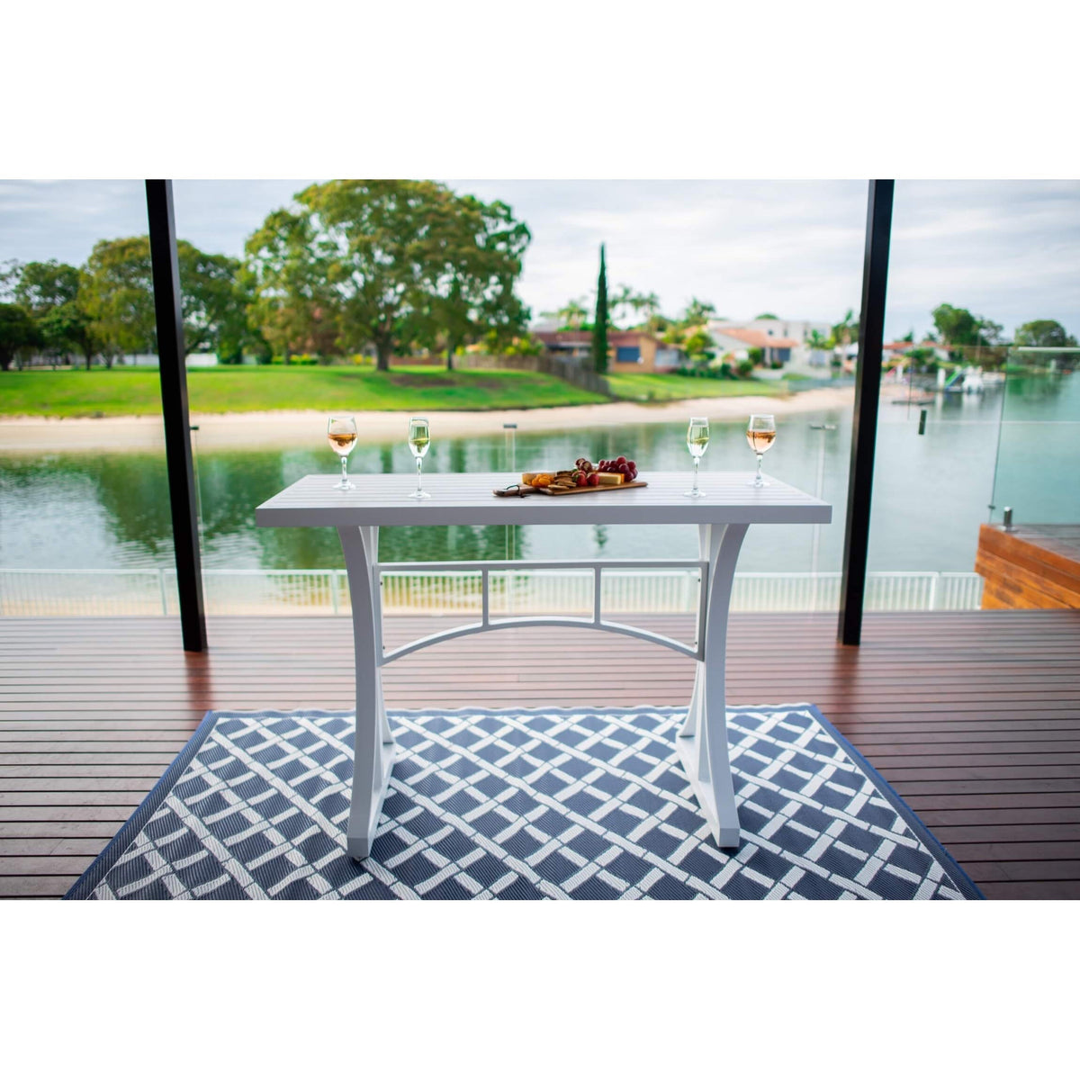 best-outdoor-furniture-Bergen Slat Moon BAR Table - Outdoor Bar Table (150x65x101H) #color_WHITE