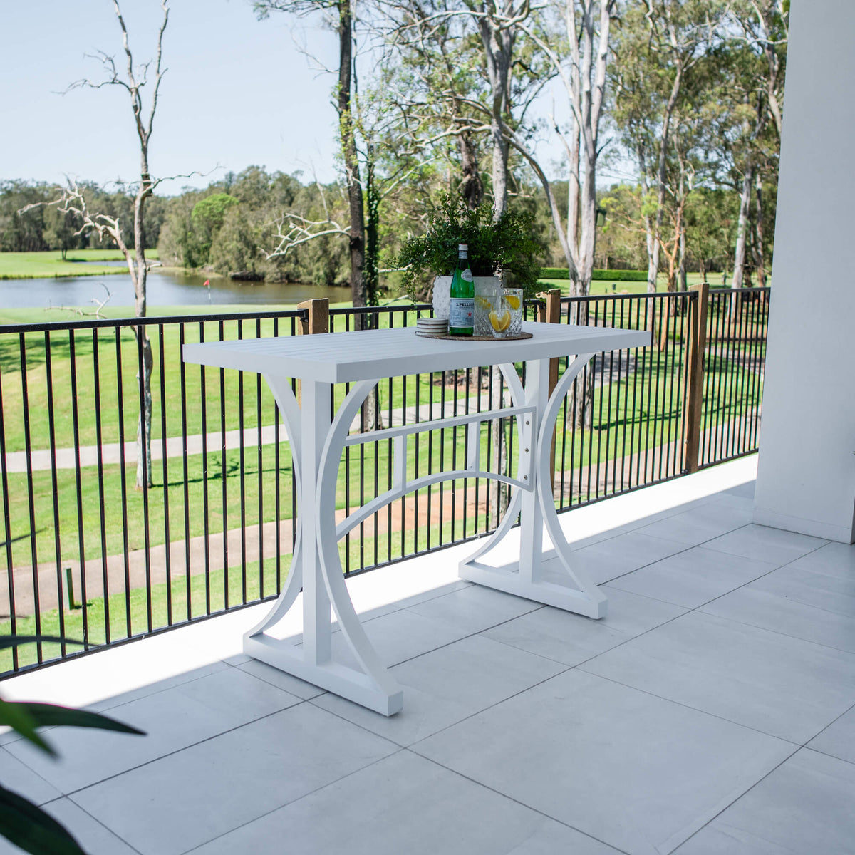 best-outdoor-furniture-Bergen Slat Moon BAR Table - Outdoor Bar Table (150x65x101H) #color_WHITE