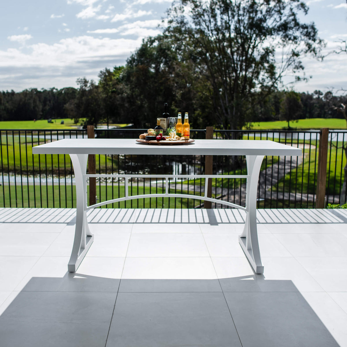 best-outdoor-furniture-Bergen - (200x100) - White Outdoor Bar Table #color_WHITE