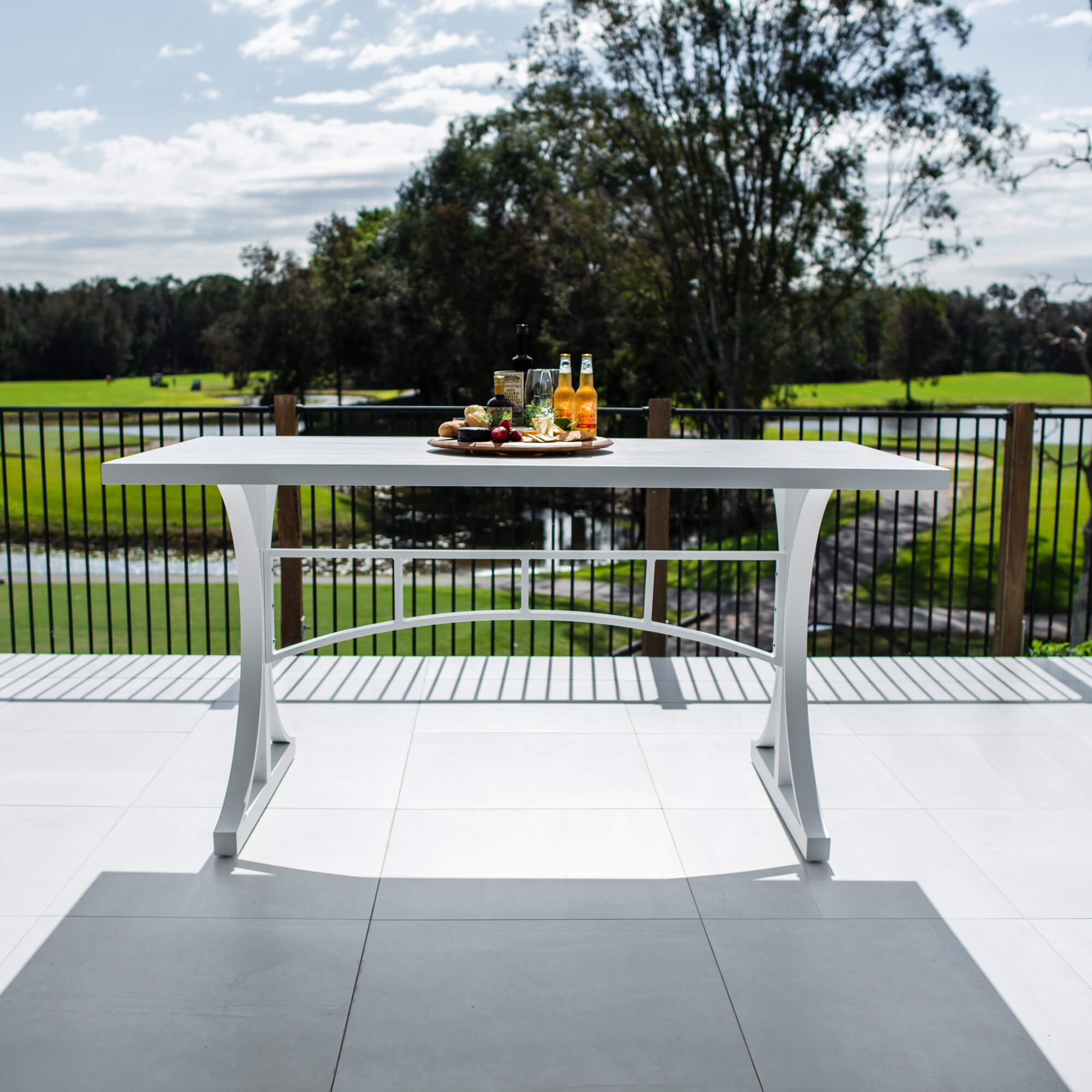 best-outdoor-furniture-Bergen - (200x100) - White Outdoor Bar Table #color_WHITE