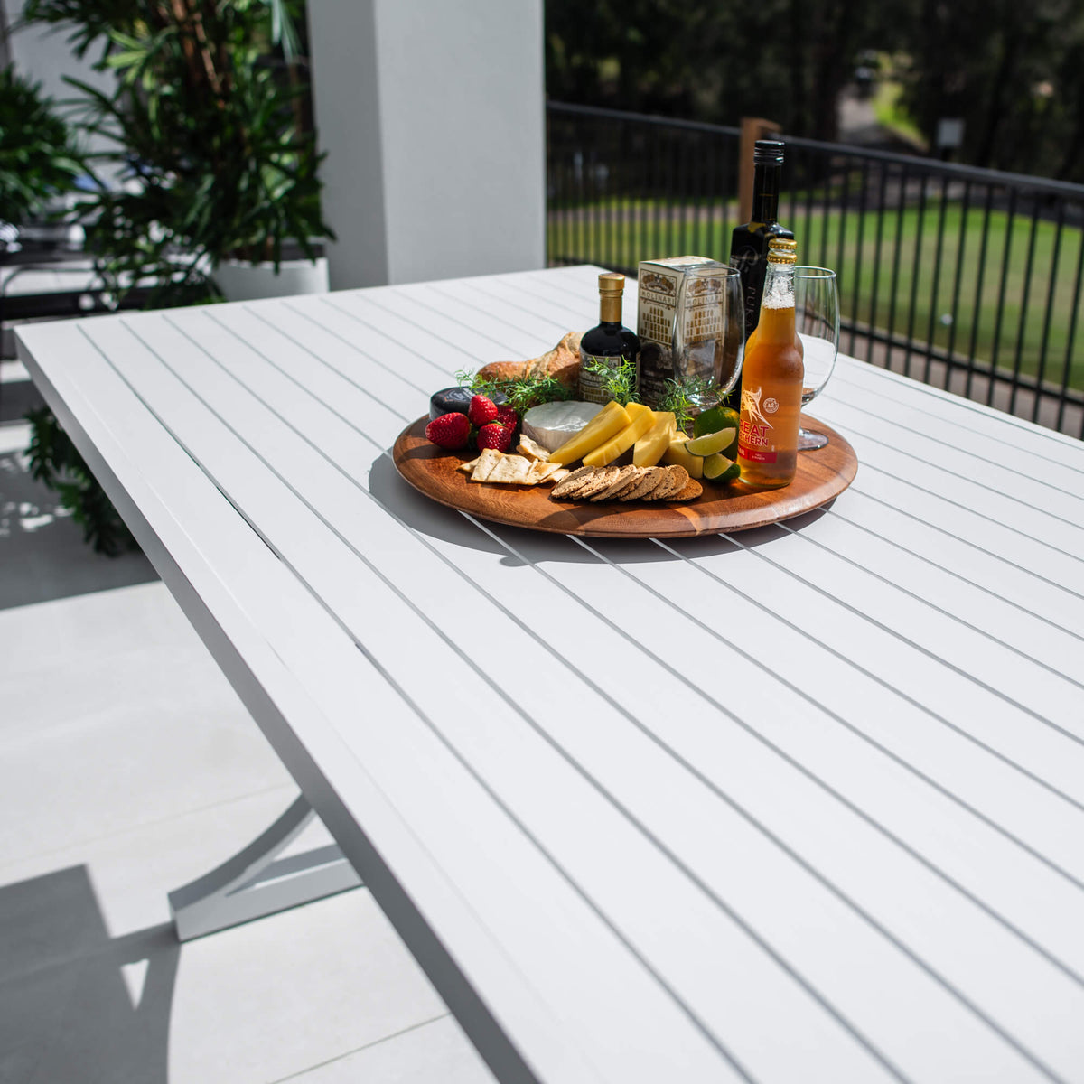 best-outdoor-furniture-Bergen - (200x100) - White Outdoor Bar Table #color_WHITE