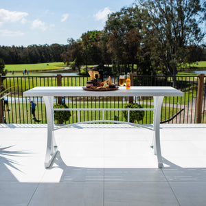 best-outdoor-furniture-Bergen Slat - White - Outdoor Bar Table (200x65x101H) #color_WHITE