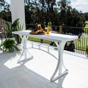 best-outdoor-furniture-Bergen Slat - White - Outdoor Bar Table (200x65x101H) #color_WHITE