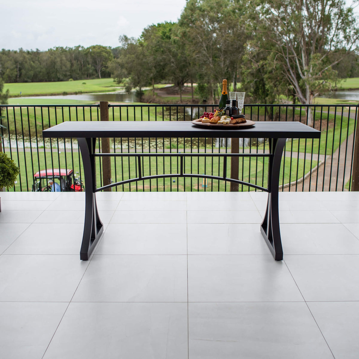 best-outdoor-furniture-Bergen Slat - White - Outdoor Bar Table (200x65x101H) #color_BLACK