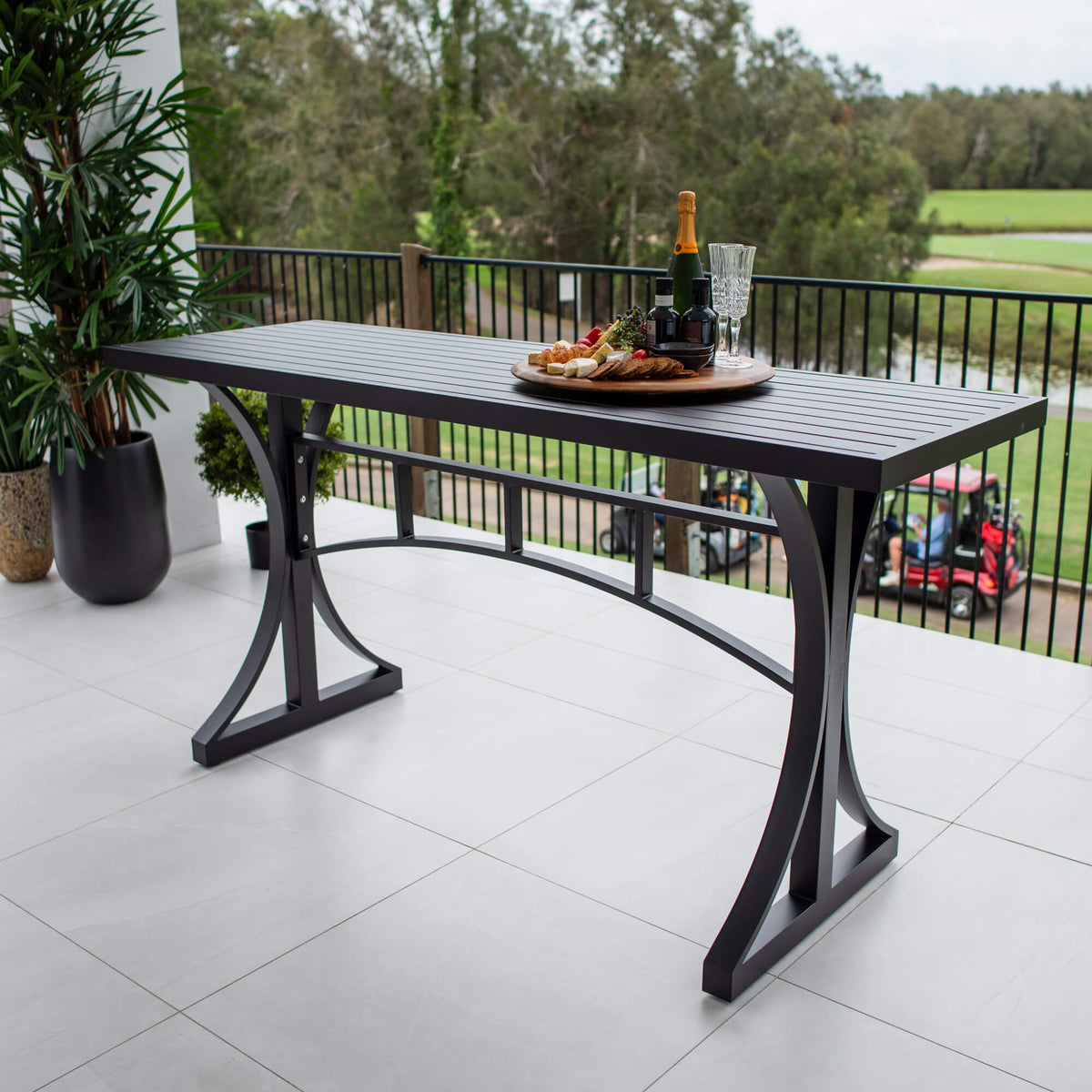 best-outdoor-furniture-Bergen Slat - White - Outdoor Bar Table (200x65x101H) #color_BLACK