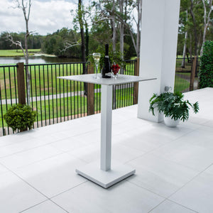best-outdoor-furniture-Lennox - (70x70) - Outdoor Bar Table - Outdoor Dining Set #color_WHITE