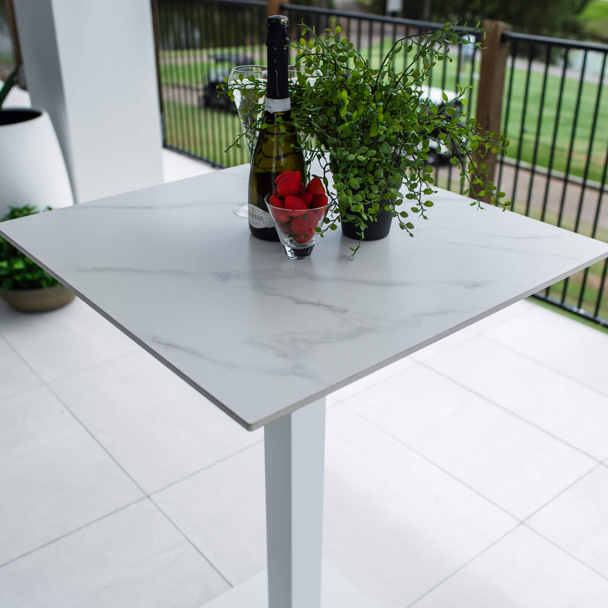 best-outdoor-furniture-Lennox - (70x70) - Outdoor Bar Table - Outdoor Dining Set #color_WHITE