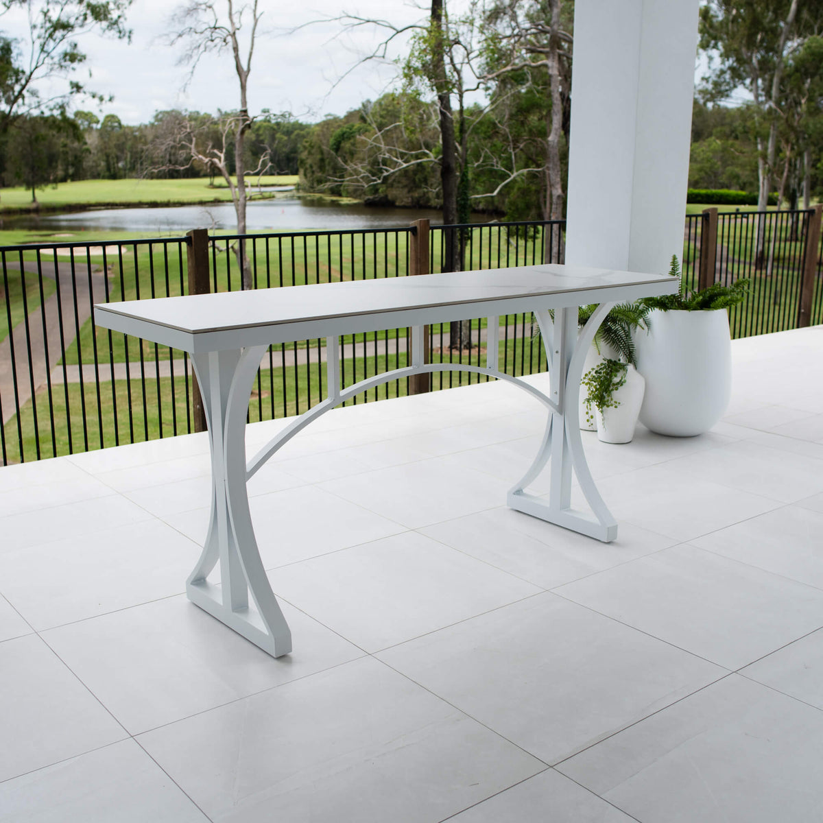 best-outdoor-furniture-Malibu - (200x65) - Outdoor Bar Table #color_WHITE