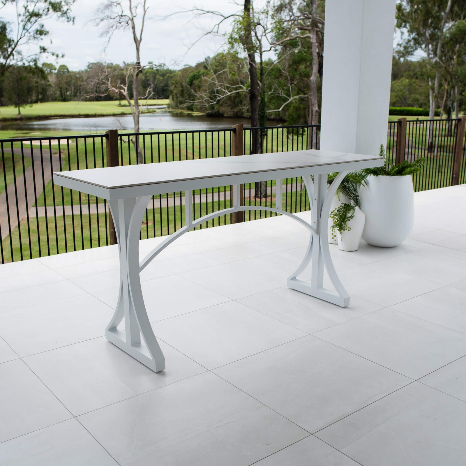 best-outdoor-furniture-Malibu - (200x65) - Outdoor Bar Table #color_WHITE