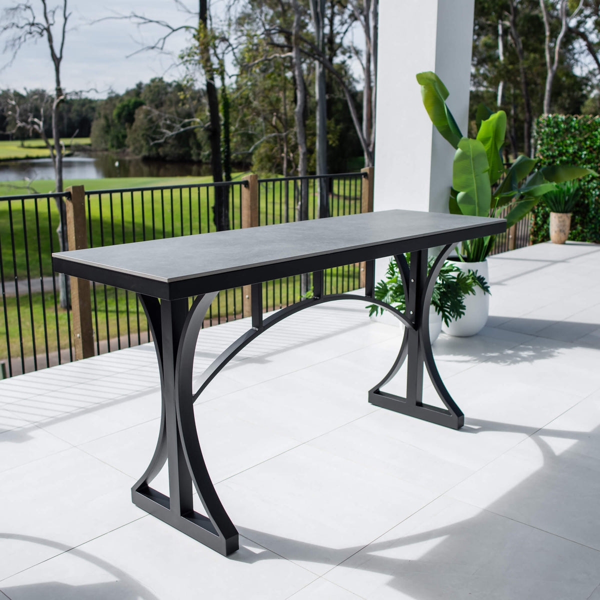 best-outdoor-furniture-Malibu - (200x65) - Outdoor Bar Table #color_BLACK