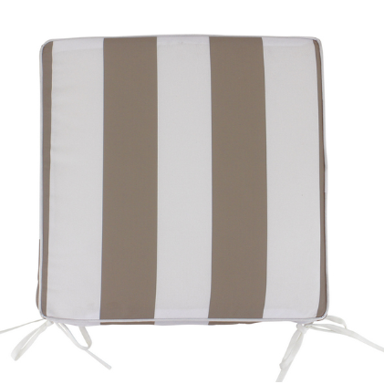 Latte Stripe Chairpad 42 x 42cm