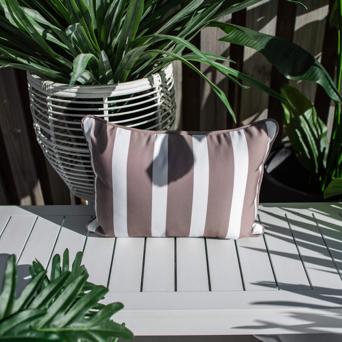 best-outdoor-furniture-Stella Bolster 45 x 32cm - Outdoor Cushion #color_BEIGE-WHITE